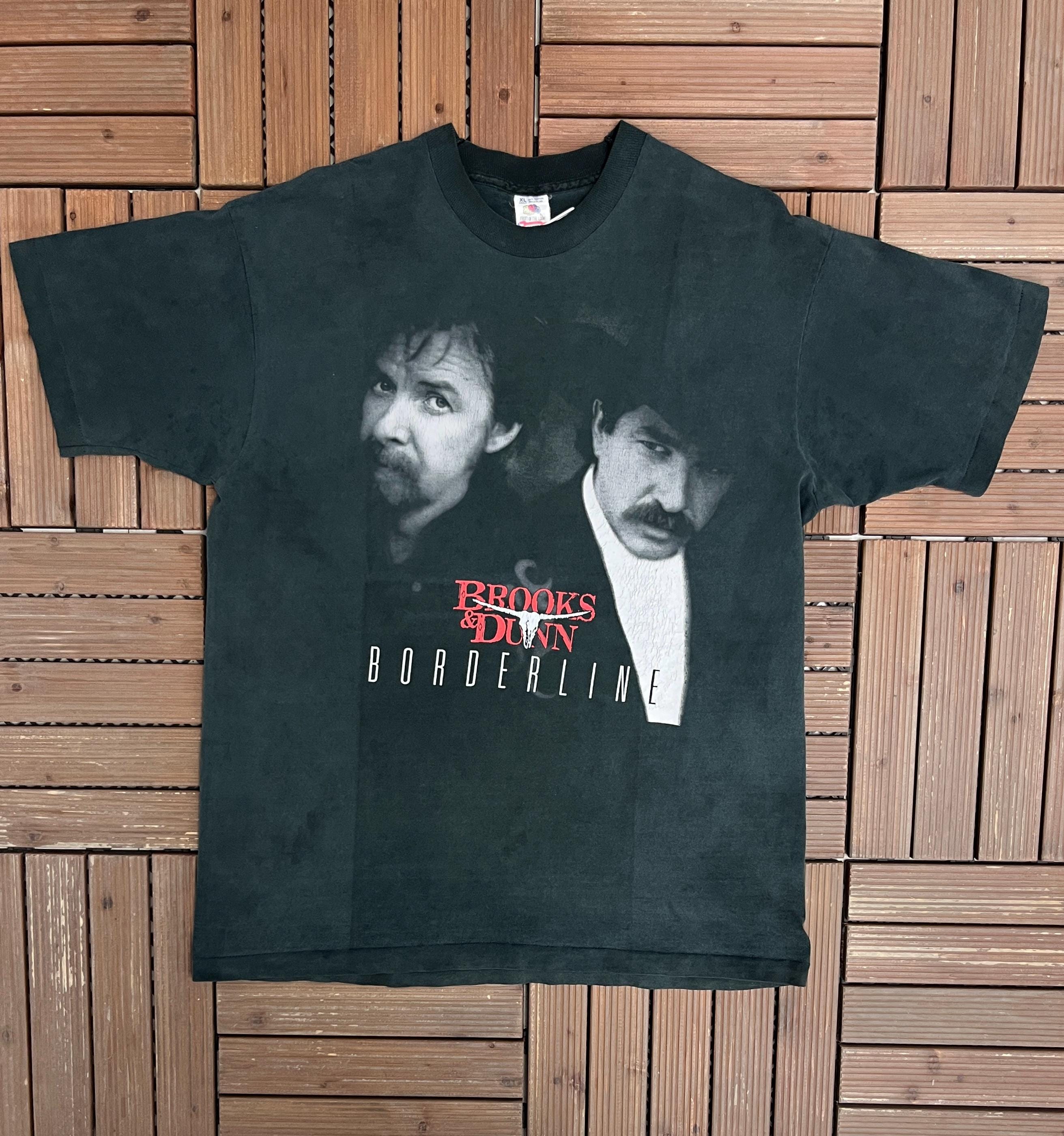 Brooks & Dunn Borderline Vintage 90s Black T-shirt Tee Size XL - Etsy