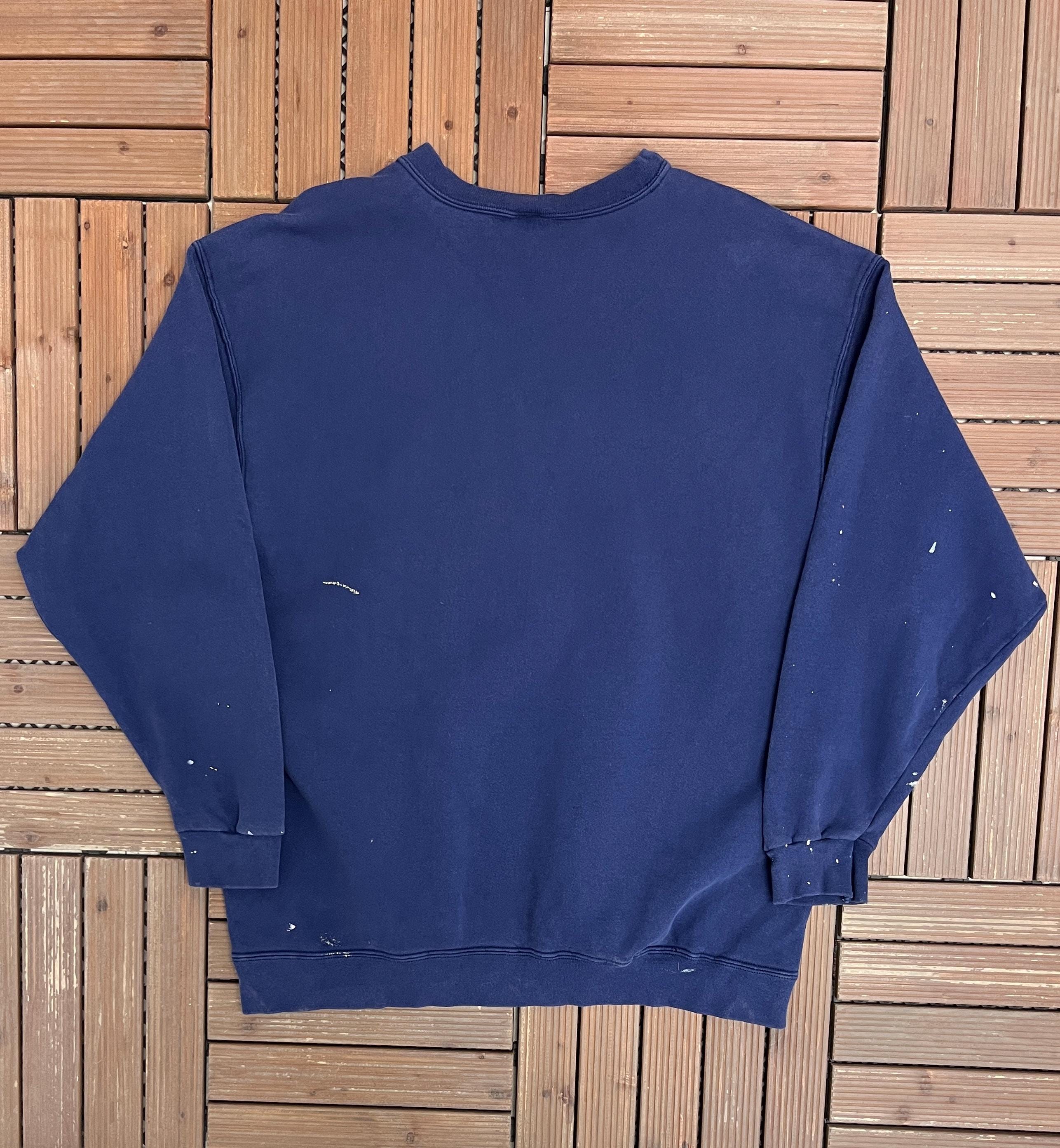 Nike Swoosh Embroidered Vintage 90s Nike Blue Crewneck Sweatshirt