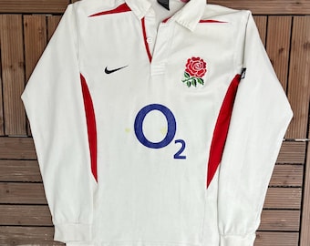 England Nike Vintage Y2K White Rugby Jersey Size Small