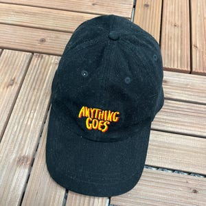 Kahlua Anything Goes Embroidered Vintage Y2K Black Metal Clasp Hat Cap