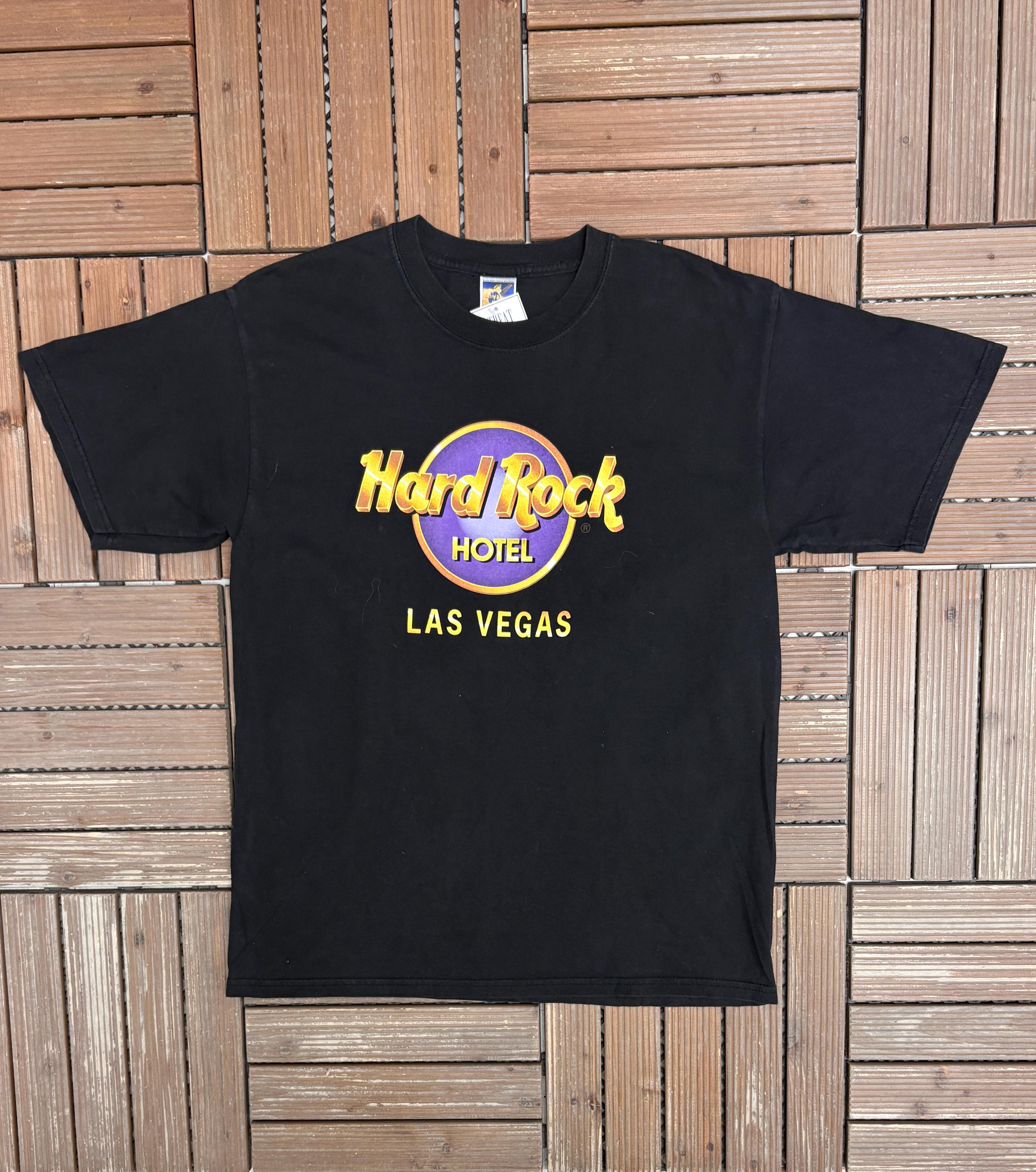 Hard Rock Hotel Las Vegas Vintage 90s Black T-shirt Tee Size Large