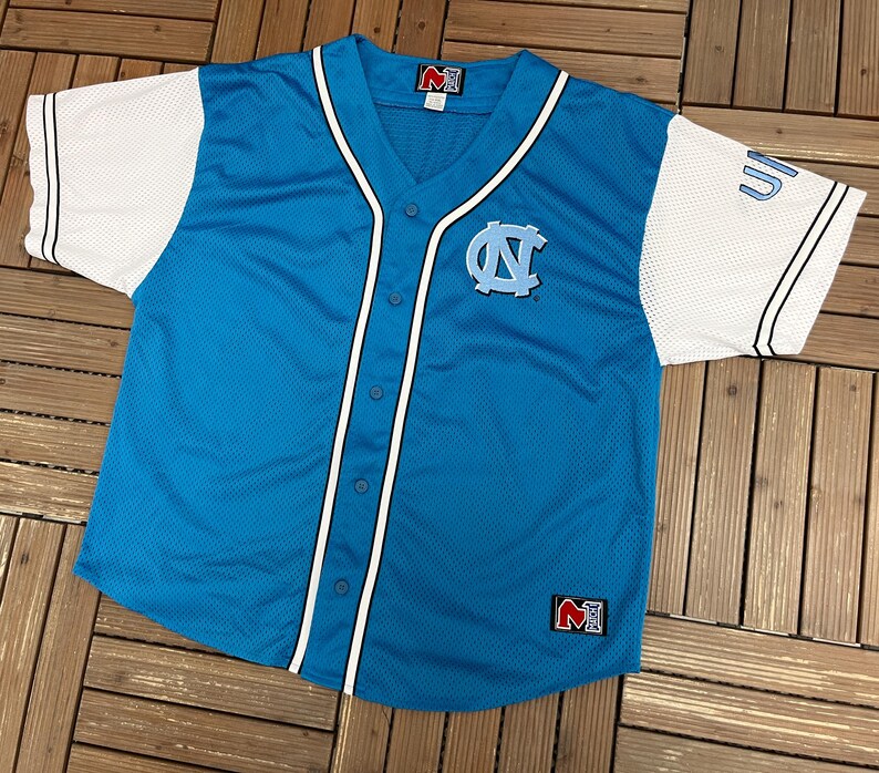 North Carolina Tar Heels Vintage Y2K Blue Baseball Jersey Size XXL image 3
