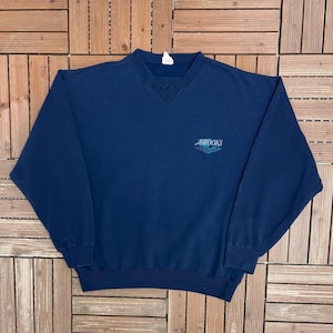 Brooks Athletics Embroidered Vintage 90s Blue Crewneck Sweatshirt Size Large