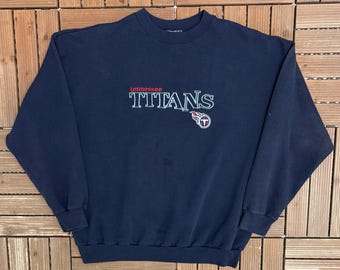 Tennessee Titans Embroidered Vintage 90s Blue Crewneck Sweatshirt Size Medium