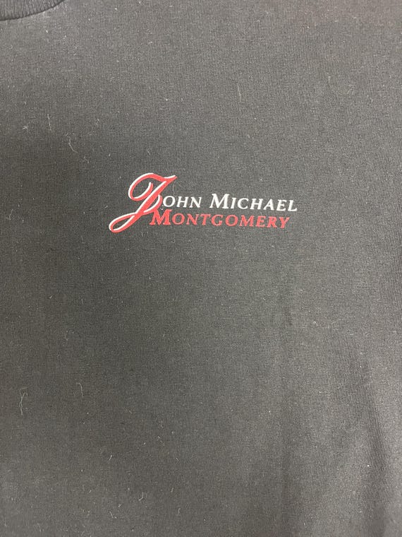John Michael Montgomery What I Do Vintage 90s Black T-Shirt Tee Size Large View 2