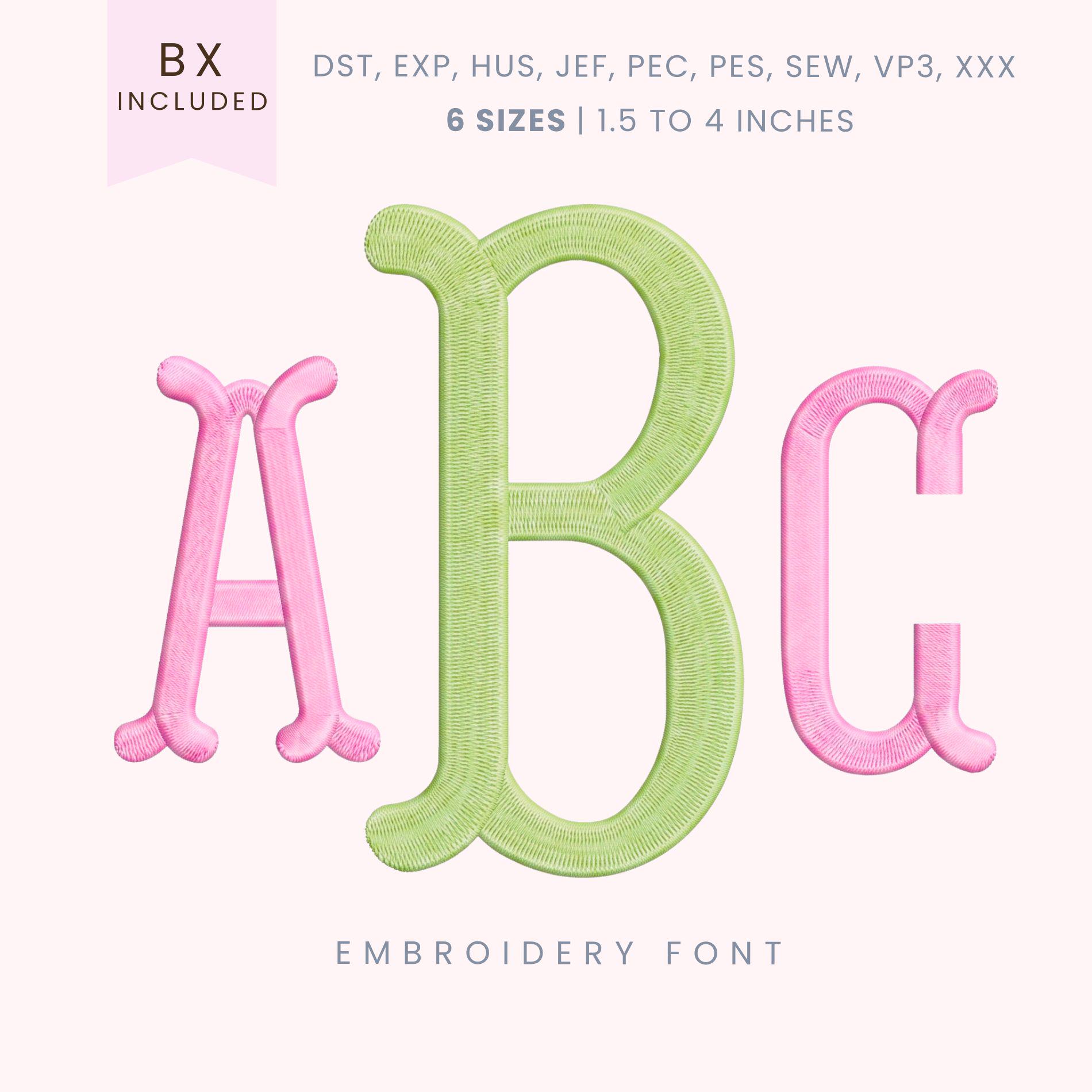Fishtail Monogram Embroidery Font - Fishtail Embroidery Font - Machine ...