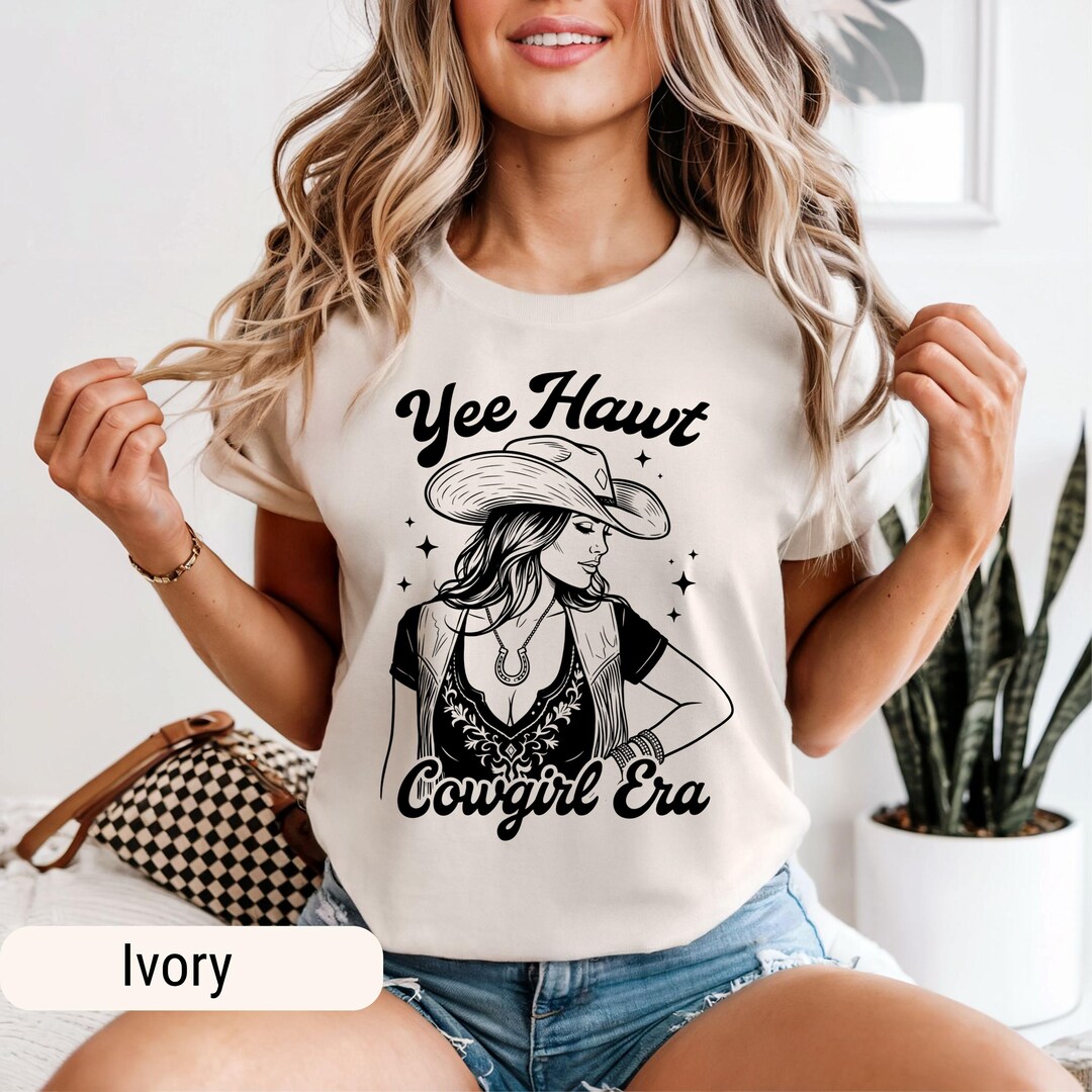 Cowgirl Era T-shirt, Yee Hawt Rodeo Top, Western Graphic Tee - Etsy Canada