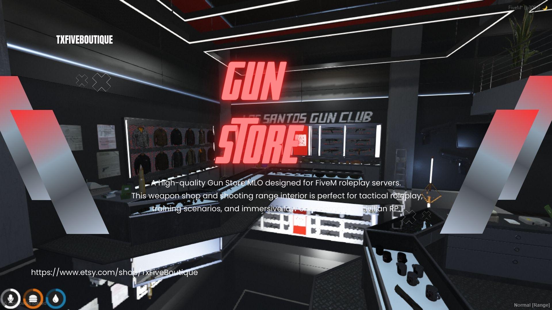 Fivem MLO Gun Store | Weapon Shop & Shooting Range Interior for ...