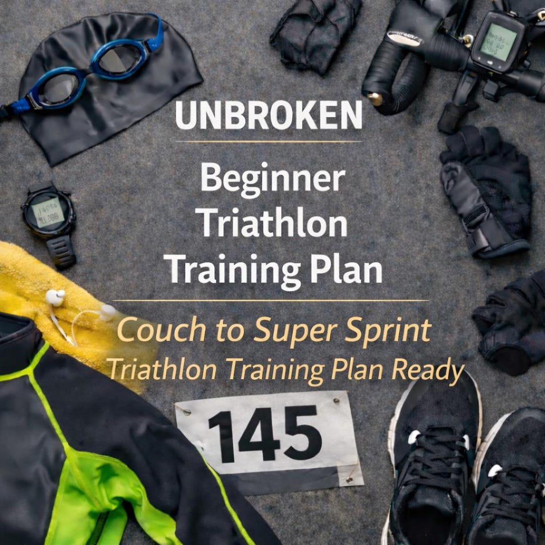 UNBROKEN Triathlon Training Plan, Couch to Super Sprint Distance &amp; Injury-aware. - Etsy