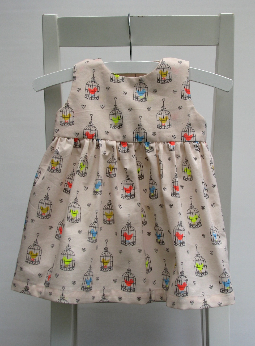 Black - Hand Block Bagru Print Cotton Baby Girl Dress (6-12 Months) 03
