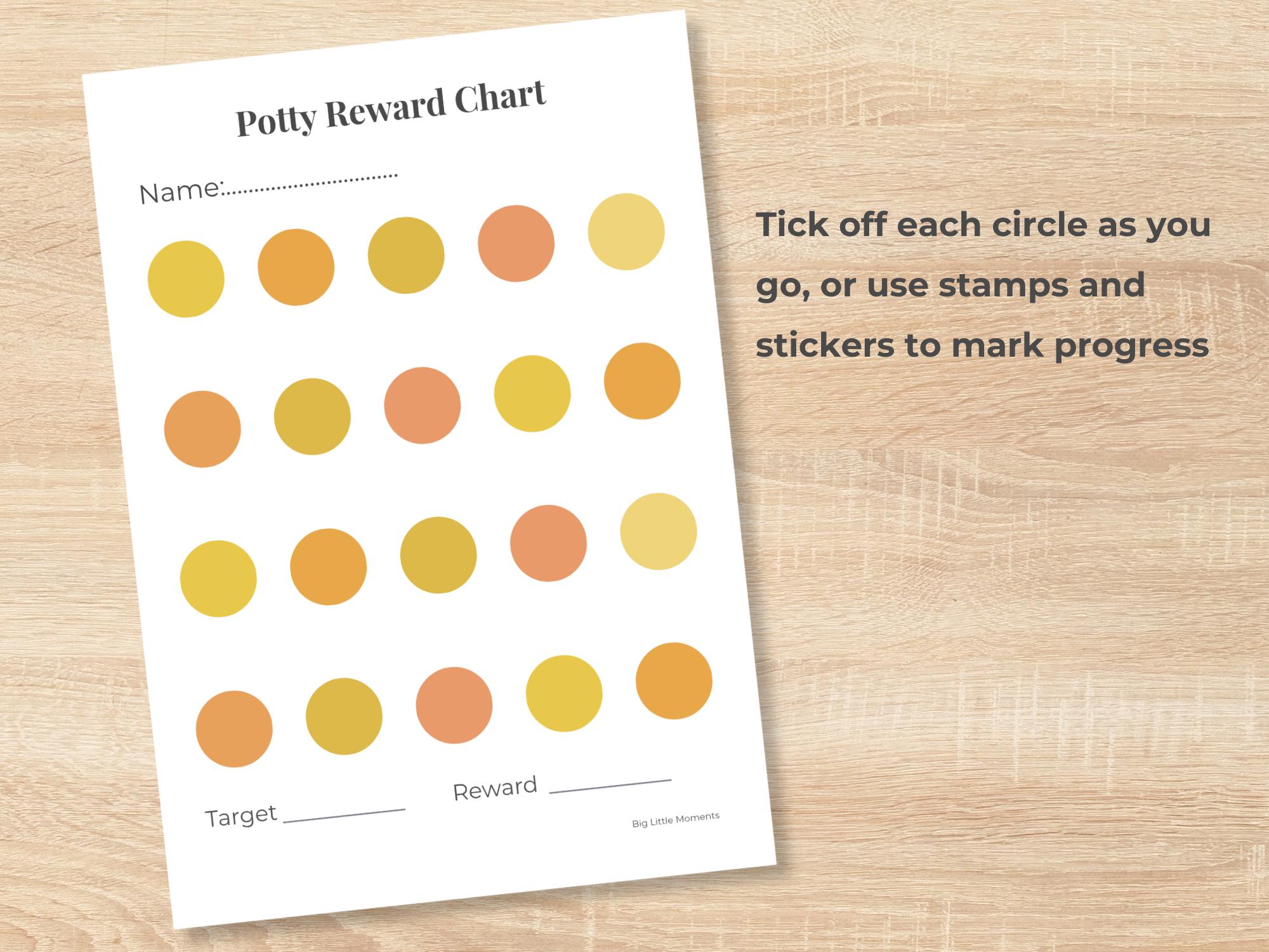 Potty Reward Chart Printable | Toilet Training Chart PDF | A4 Instant ...