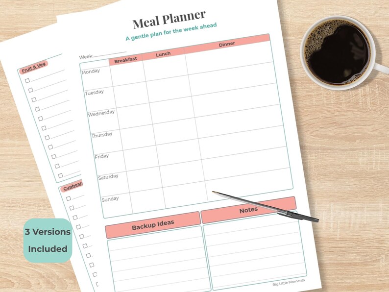 Meal Planner Printable | Weekly Meal Plan & Shopping List | A4 PDF ...