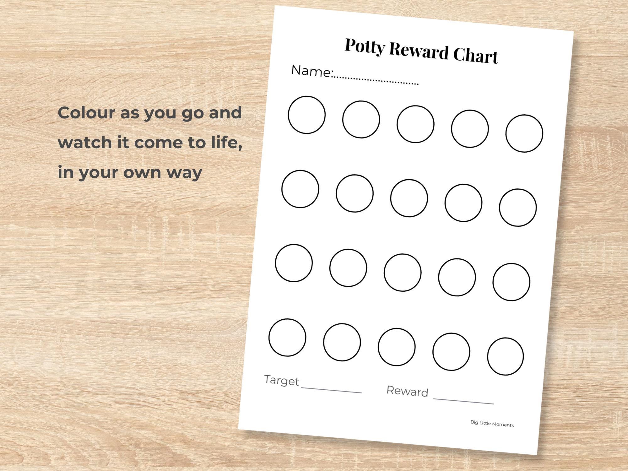 Potty Reward Chart Printable | Toilet Training Chart PDF | A4 Instant ...