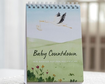 Kalender Baby-Countdown | Schwangerschaft verkünden | Überraschung & Geschenk für Oma, Opa, Onkel, Tante ... | Wöchentliche Entwicklung