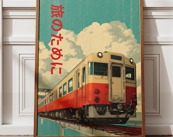 旅する列車のポスター｜ミッドセンチュリー・ジャパンのウォールアート｜昭和時代の旅行プリント