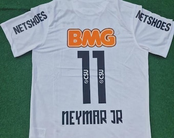 Neymar Jr Santos FC 2011/12 Retro Tröja, Blågrön Ställning, Brasilien Fotbollströja