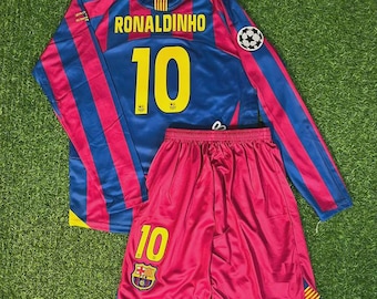Ronaldinho Gaucho 10 – Barcelona 2006 Retro Långärmad Fotbollströja