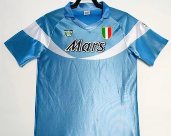 Napoli 1990/91 Hemmatröja Retro, Serie A Vintage-tröja, Klassisk Blå Fotbollsställ