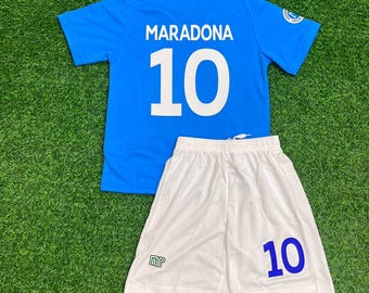 Retro Maradona #10 Kids Soccer Jersey Set – Vintage Napoli Style Kit