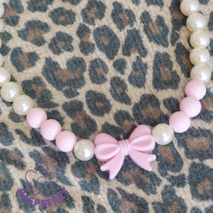 Princess pink bow necklaces ~ kawaii hime gyaru