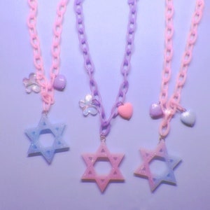 Kawaii Jewish Necklaces ~ cute star of david