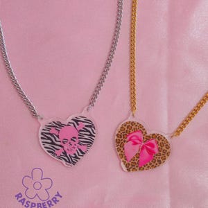 Leopard/ zebra necklace~ gyaru accessories