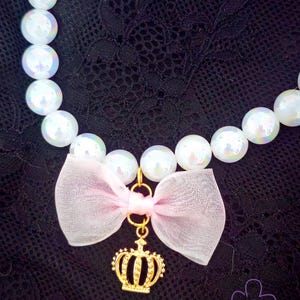 Hime crown bow necklaces ~ kawaii hime gyaru