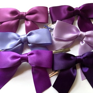 3 Purple Shades 3 Handmade Bows image 1