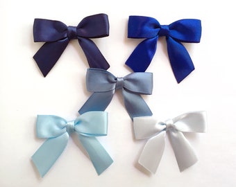 2" Blue - 12/24/48 Small Handmade Bows