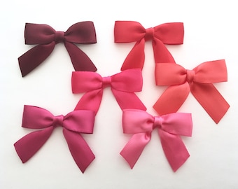 2" DARK PINK, Red or Burgundy Small - 12/24/48 Handmade Bows