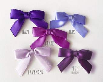 Mini 1.5" PURPLE Shades - 12/24/48/100 Handmade Bows