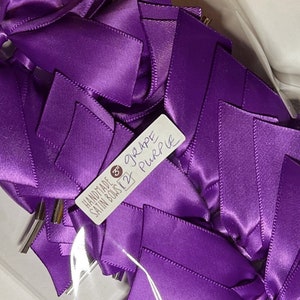 3 Purple Shades 3 Handmade Bows Grape Purple