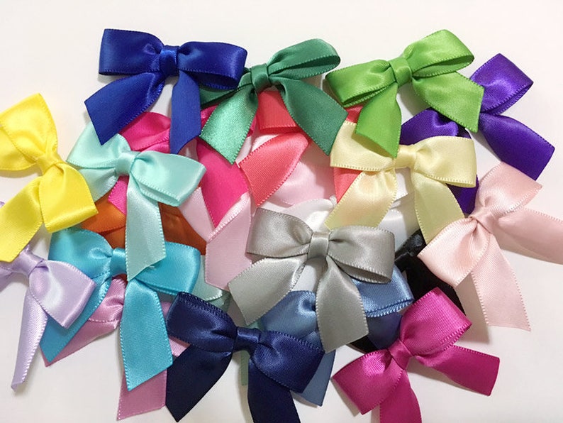 2 Blue 12/24/48 Small Handmade Bows image 8