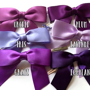 3 Purple Shades 3 Handmade Bows image 2