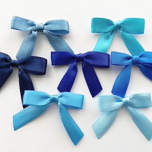 Mini 1.5&quot; BLUE Shades  - 12/24/48/100 Handmade Bows