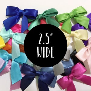 2.5 Handmade Small Bows 12/24/48/100 Choose your color image 1