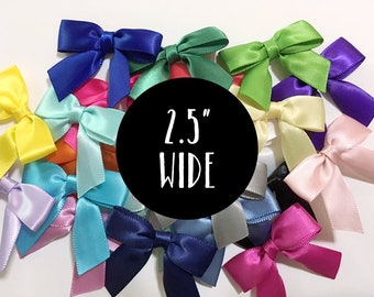 2.5" Handmade Small Bows - 12/24/48/100+ - Choose your color