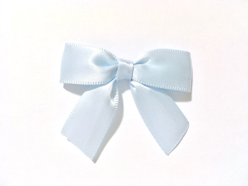 2 Blue 12/24/48 Small Handmade Bows Pale Blue