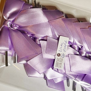 3 Purple Shades 3 Handmade Bows Lilac Lavender