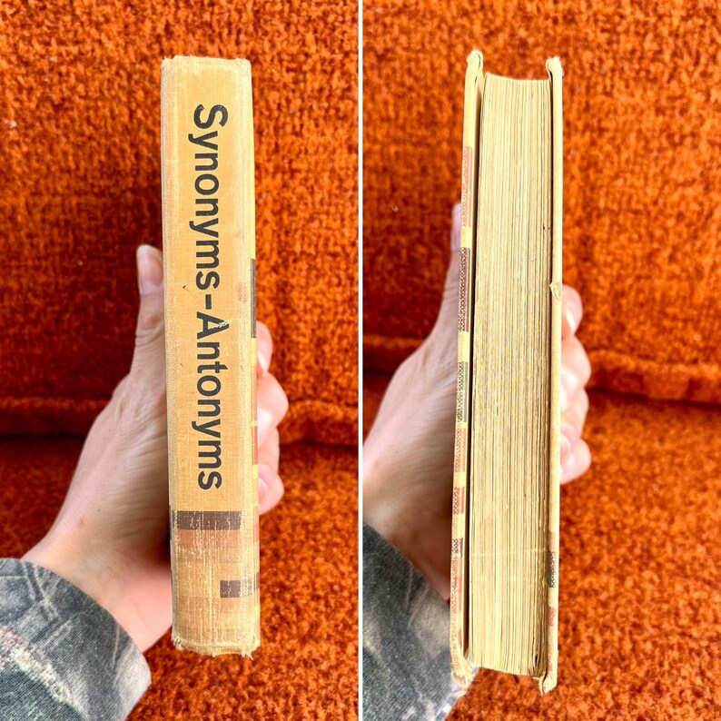 Vintage Hardback Book Synonyms & Antonyms Etsy