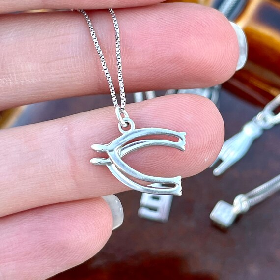 Secondhand 925 Sterling Silver Double Wishbone Pe… - image 2