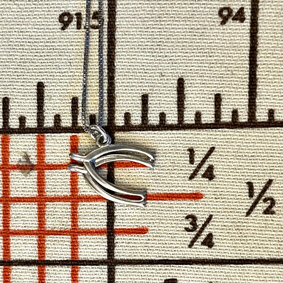 Secondhand 925 Sterling Silver Double Wishbone Pe… - image 5