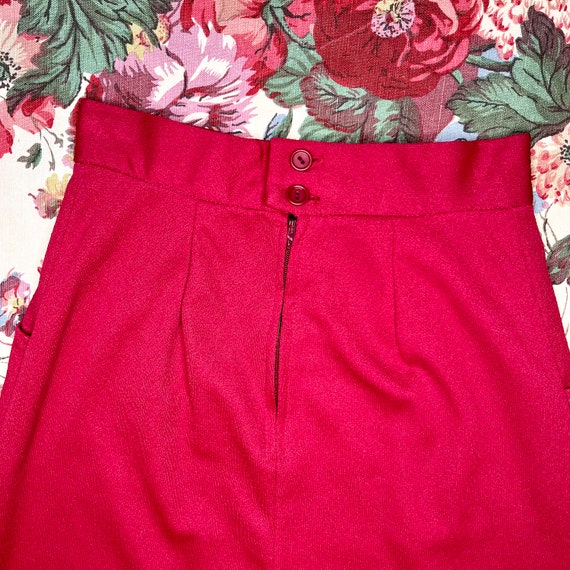 Vintage 60/70’s Bright Red High Waisted Maxi Skir… - image 6