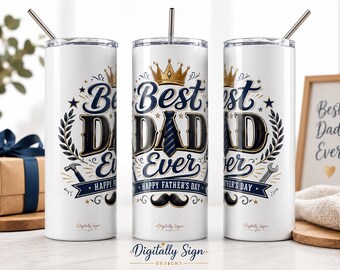 Fathersday Tumbler Wrap PNG, Father's Day Sublimation Design (Digital Download)