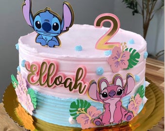 Lilo & Stitch Cake Topper - Birthday Decoration