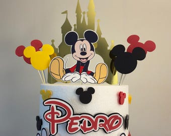 Adorno para tarta de Mickey Mouse - Decoración para tarta de cumpleaños