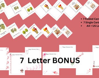 Love Valentine's Day Cards Bundle, Pun Love Notes (Digital Download)