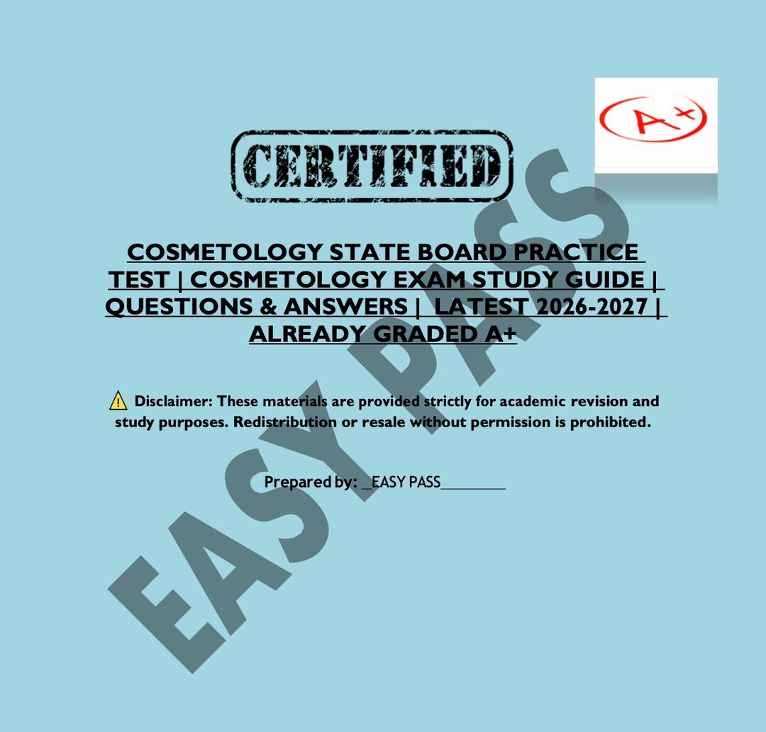 Cosmetology State Board Practice Test | Exam Study Guide Questions ...
