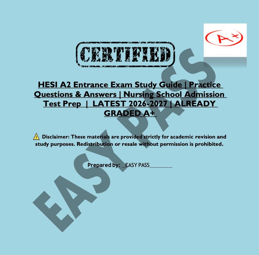 HESI A2 Entrance Exam Study Guide | Practice Questions &amp; Answers | Nursing School Admission Test ...