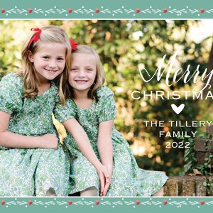 Digital Heart and Berries Christmas Card